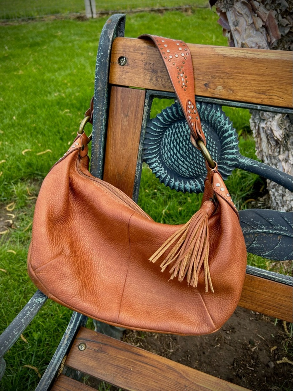 VTG Fossil 75082 Leather Hobo bag